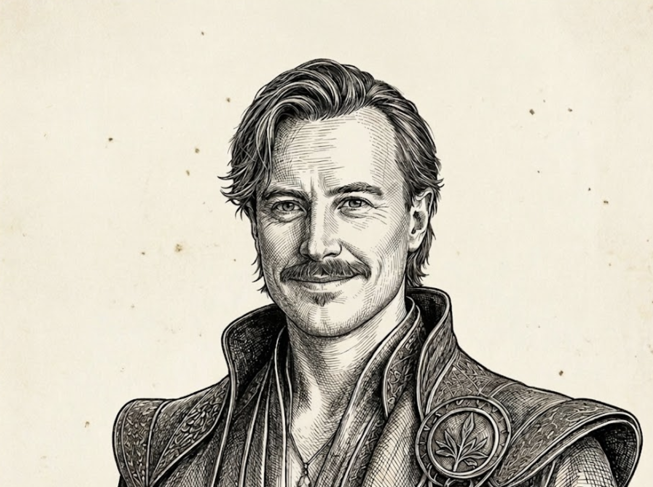 Hand-drawn portrait of Rob, your neighbor on the 3rd floor